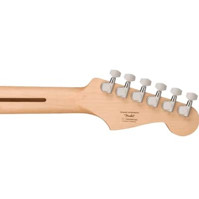 Squier Guitare électrique, SONIC® STRATOCASTER® GAUCHÈRE, Touche en érable, protecteur blanc, couleur noir image 6
