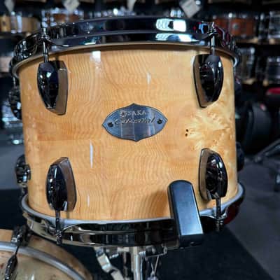 ~RARE!~ Sakae CST Celestial Maple 3-Piece 12/14/18 Bop Drum Kit Set in Exotic Mappa Burl Gloss Lacquer with Black Nickel Hardware & SKB Soft-Shell Bags image 3