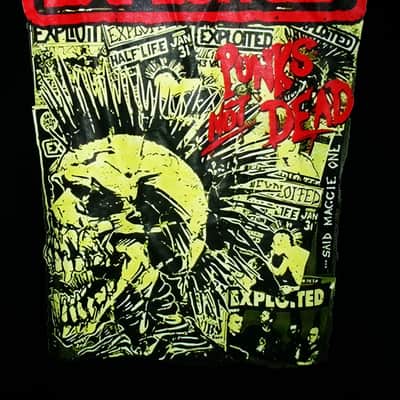 the exploited skull xl tee unisex tee - uk hardcore punk rock punks not dead image 3