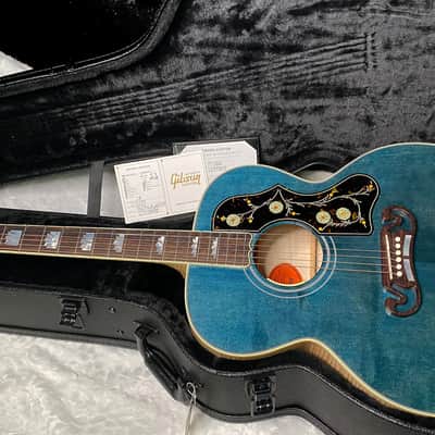 NEW ! Gibson SJ-200 Standard - Custom Shop - Dealer Select - Super RARE - Blue Top - Authorized Dealer - AAAAA Flamed Natural Maple Back & Sides - G07206 image 21