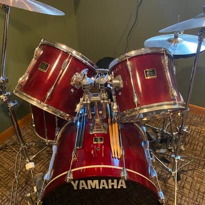 Yamaha SBD022 Stage Custom Birch 22x18.5/16x16.5/13.5x12/12x11/14.5x6.5" 5pc. Includes all hardware, cymbals, extra double pedal and throne. image 1