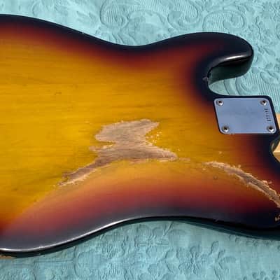 Fender Precision Bass Fretless 1972 - Sunburst - Rosewood Fingerboard image 11
