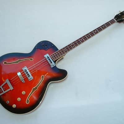 Framus Star Bass 5/150 Germany 1966 "Sunburst Rot" Vintage E-Bass 4 String Bass-Guitar image 1