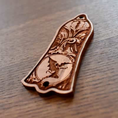 Gibson Les Paul Truss Rod Cover Unique Design Cherrywood image 3