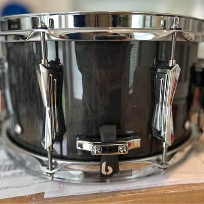 British Drum Company Super 7, 13" x 7" Snare Drum 2020 - Handcrafted from sumptuous Purpleheart veneers with an outer finished in high-gloss lacquered Fiddleback Sycamore image 5