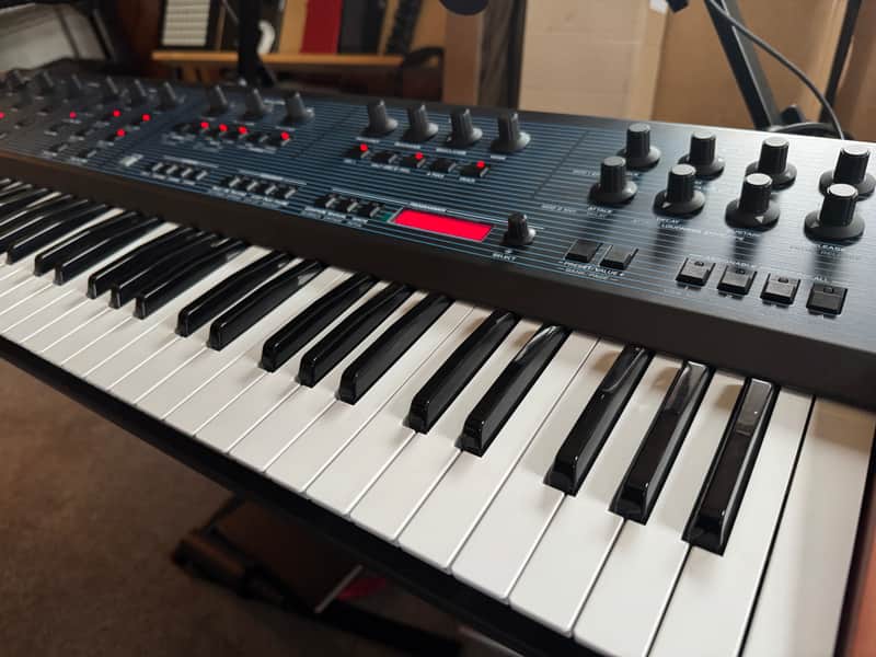 Behringer UB-Xa 16-Voice 61-Key Synthesizer 2023 - Present - Blue with Wood Sides image 1
