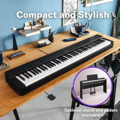 Yamaha P-225 88-Key Weighted Action Digital Piano - White image 7