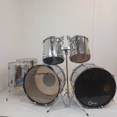 Slingerland 16x16"Chrome Over Wood Floor Tom Magnum Vintage 3ply Maple Drum 1970 image 18
