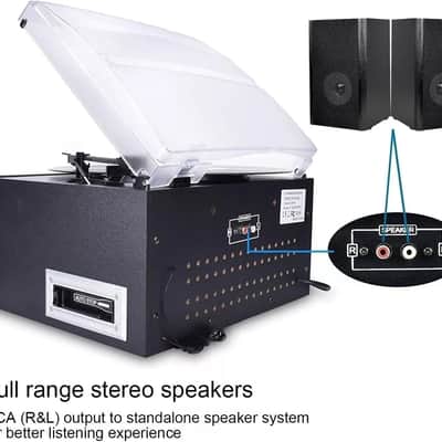 Bluetooth Record Player Turntable with Stereo Speakers, CD Recorder, Vinyl to MP3 – M504 image 4