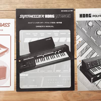 Lot: 6x A4 ARP adverts + 3x KORG Owner's manuals image 11