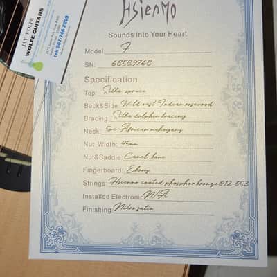 Hsienmo F Model Rosewood, Baggs HiFi 2026 - Satin Sheen image 3