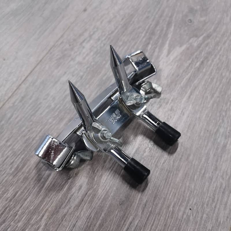 Vintage Bass Drum Anchor Spur Cleat Rim Bracket - Chrome image 1