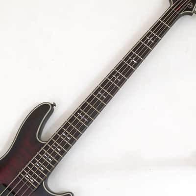 Schecter Hellraiser Extreme-5 Electric Bass Crimson Red Burst Satin B-Stock 1027 image 3