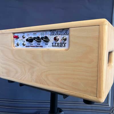 Marla Amps - Charlie Barker Head + LIBBY Reverb Unit + T212CB Cab - Natural image 3