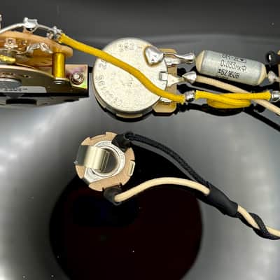 Fender Telecaster 3-way wiring harness upgrade for single coil neck and bridge pickups with 0.033uF paper in oil capacitor image 1