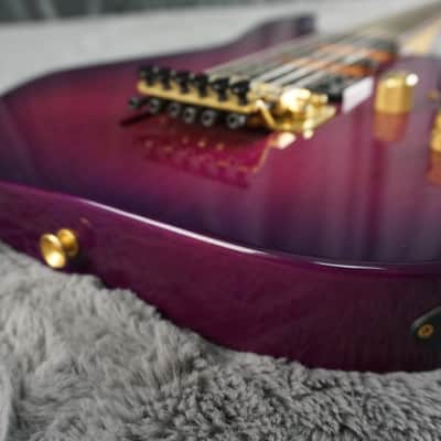 Tokai Floyd Rose - Purple Fade Sharkfin Guitar HSS L. White Pickups image 5