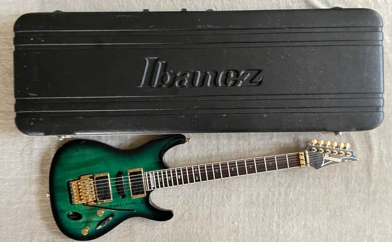 1996 Ibanez S540FM Transparent Turquoise S Series Guitar MIJ | Reverb