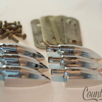 Immagine Ajax 6x Snare/Floor Tom Drum Lugs Bullet Chrome Vintage50s Boosey&Hawkes England - 3