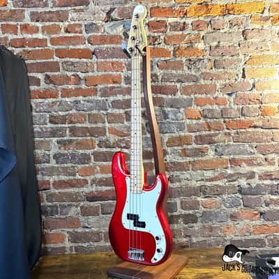 Fender P-Bass *MIJ* Electric Bass w/GB (1990s - Candy Apple Red) image 10
