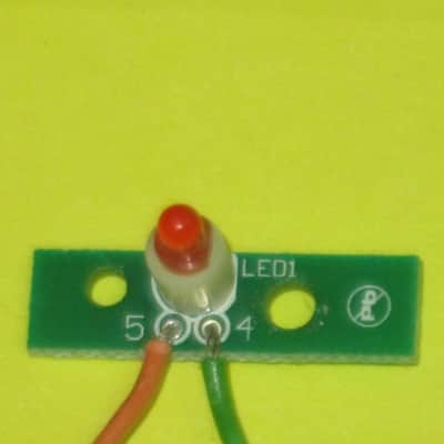 lightly used Boss RED LED on a very small rectangle circuit board + green & orange wires (works fine) for Boss compact size pedals - came off of a lightly used 2005 DD3 pedal (the DD-3B version) (NO pedal included / NO other items included) image 3