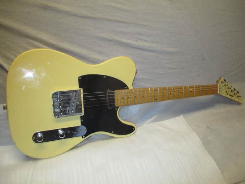 80's CREAM TELLIE POINTY HEADSTOCK image 1