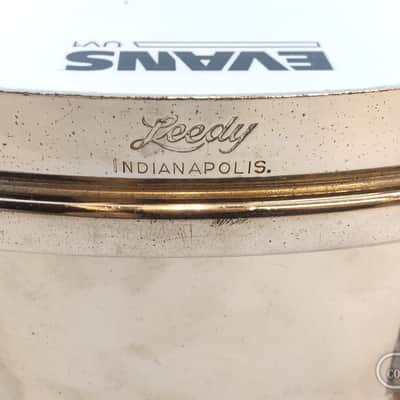 Leedy 1930's Nickel Brass Snare drum "Broadway Parallel" 14"×6.5" 1930's image 2