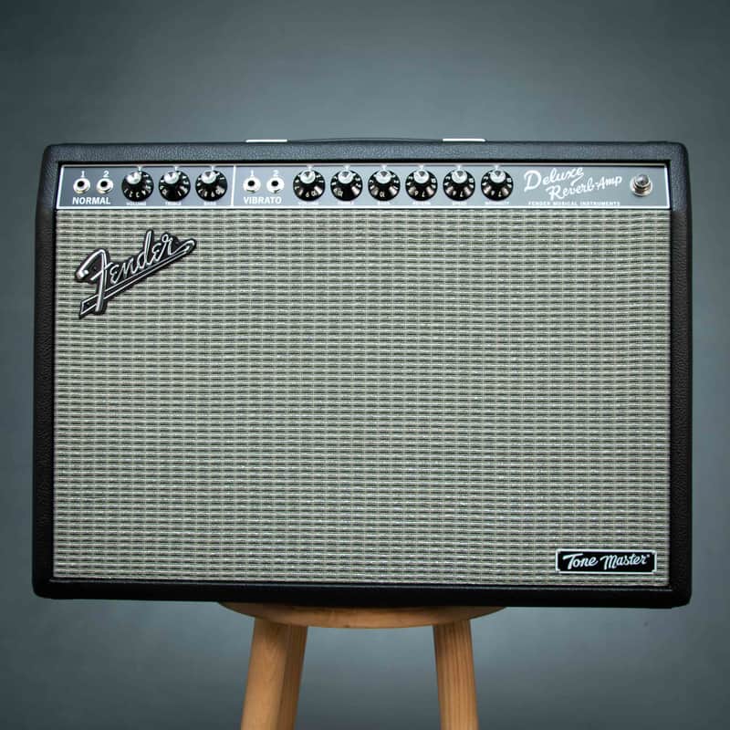 Fender Tone Master Deluxe Reverb Combo Guitar Amplifier w/Cover & Footswitch - Preowned image 1
