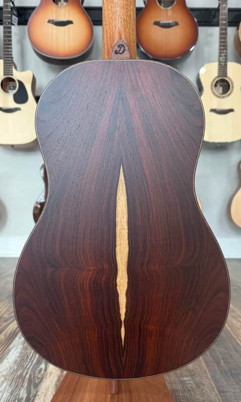 Dowina Cocobola Bona Vida Acoustic Guitar Old Stock Sitka/Cocobolo Parlor Sized with Custom Italian Hardshell Case image 1