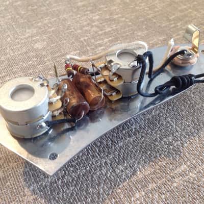 Genuine AGED Fender Pre Wired 3 Hole Stack Knob Jazz Bass Control Harness PIO's image 3