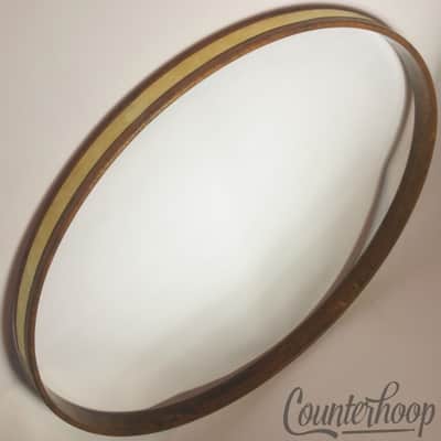 *Leedy 26" Bass Drum Hoop/Rim WMP 1-Ply Solid Maple Walnut Stain Vintage 20s USA image 1