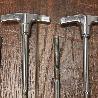 Percussion Plus 4-3/4" Bass Drum T Rods Chrome Vintage 4pk image 4