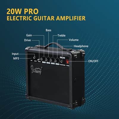Glarry 170 type Electric Guitar HSH Pickups, 20W Amp - Dark Blue image 8