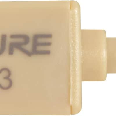 Shure WL93T Omnidirectional Electret Condenser Mini-Lavalier Microphone, Tan, 4ft image 2
