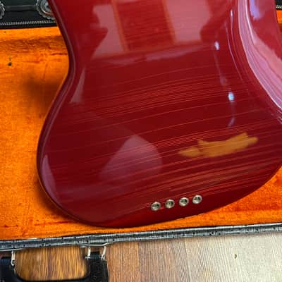 Fender Mustang Bass Competition Red (Matching Headstock) 1969 - Competition Red image 5