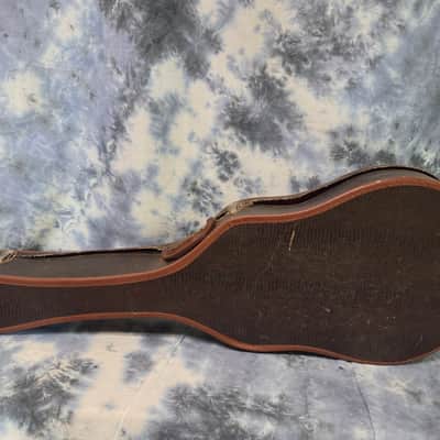 Vintage RARE 1950's Gibson Epiphone 14 x 39 1/2 Inch Alligator Print Red Plush Soft Shell Guitar Case image 3