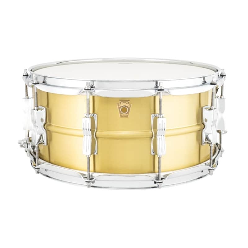 Ludwig LB654BM Acro Brass 6.5x14" 10-Lug Snare Drum with P86C Strainer imagen 1