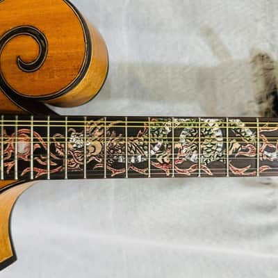 Blueberry Handmade Mandolin Dragon Motif image 6