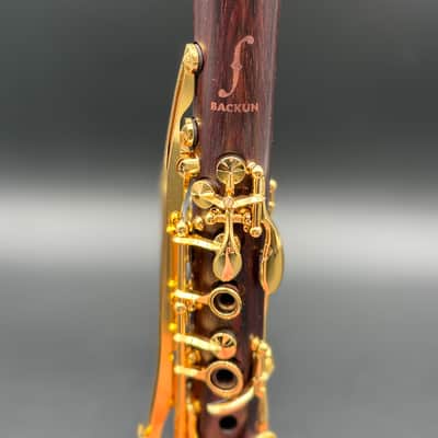 Backun Model F Professional Bb Clarinet Cocobolo with Gold Plated Keys image 15