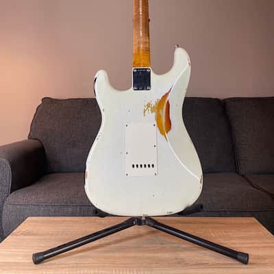 2020 Fender Custom Shop GT11 Relic Stratocaster ~ Olympic White & 3 Color Sunburst image 13