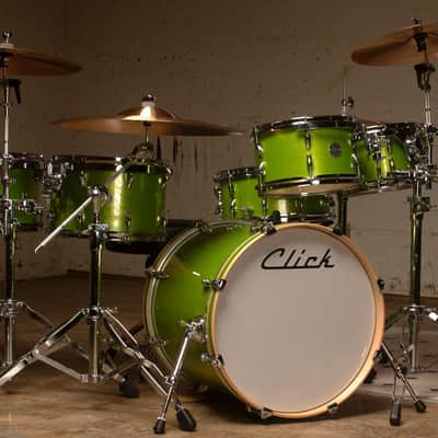 Click Icon - 6pc Maple Drum Set Shell Pack Lemon-Lime Misty Sparkle Wrap image 3