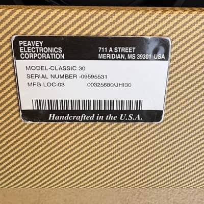 Peavey Classic 30 2-Channel 30-Watt 1x12" Guitar Combo image 13