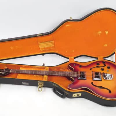 1969 Guild Starfire Bass II - Sunburst - Rare Double Pickup Hagstrom Bi Sonic - Original Case image 13
