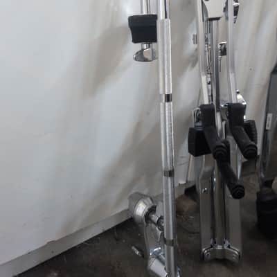 DW, Roland, Gibraltar - DW Flat Snare Stand, 2 x Roland Cymbal Boom/L-Rod stands, Gibraltar Cymbal Clamp - Silver image 15