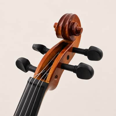 3/4 Professional Solid Wood Acoustic Violin Set with Hard Case, Bow & Accessories – Full Size Violin for Beginners, Students & Adults image 3