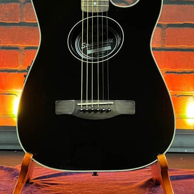 2010 Fender Standard Stratacoustic Acoustic Electric Guitar - Black image 2