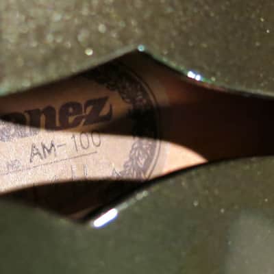 1983 Ibanez AM-100 Black Metallic Semi-Hollow Electric Guitar AS-50, AS-100, AS-200 image 5
