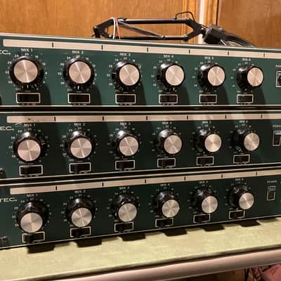 Altec 1599A (serviced) discrete 6 channel mixer with four 1588B plug in transformer mic preamp modules, 1970s - Dallas area image 2
