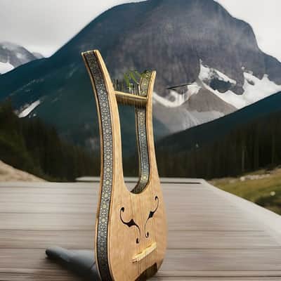 Cithara Lyre Harp with Inlay Ancient Techniques - 12 Strings image 8