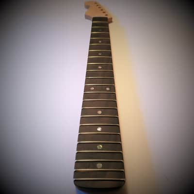 Left Handed 22 Fret Strat Style 25.5" Guitar Neck | Canadian Maple | Rosewood Fretboard | Bone Nut image 1