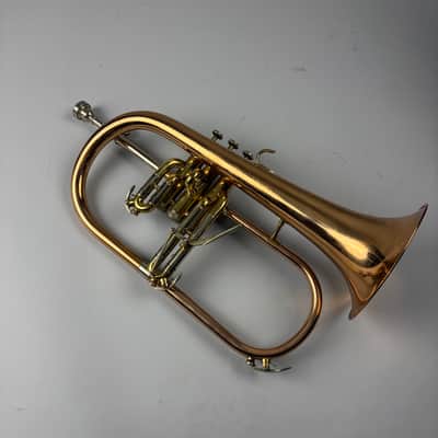 Flugelhorn - Brass/Copper/ Chrome,, 3 tone, Very well made, no name??!! Hardshell case included. image 2